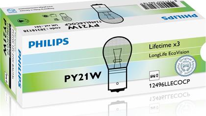 PHILIPS 12496LLECOCP - Лампа розжарювання, вказівник повороту autodetail.com.ua