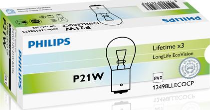 PHILIPS 12498LLECOCP - Лампа розжарювання, вказівник повороту autodetail.com.ua