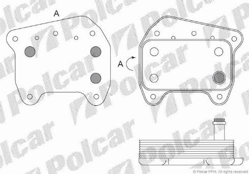 Polcar 5003L8-1 - Охолоджувач оливи, моторна олива autodetail.com.ua