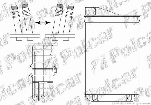 Polcar 6050N8-1 - Теплообмінник, система опалення салону autodetail.com.ua