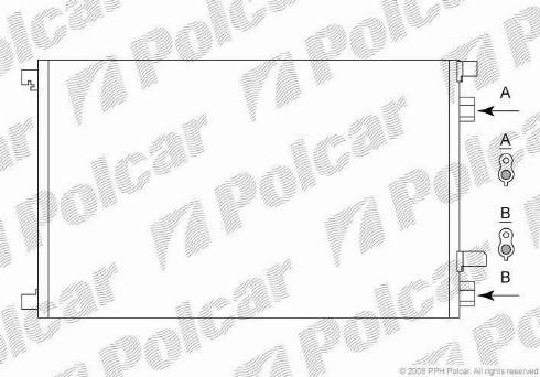 Polcar 6012K8C1S - Конденсатор, система кондиціонування повітря autodetail.com.ua