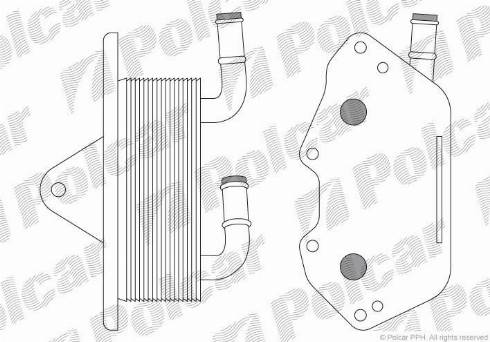 Polcar 1335L8-1 - Охолоджувач оливи, моторна олива autodetail.com.ua