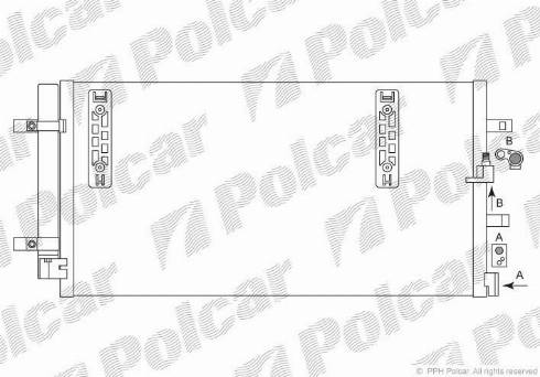 Polcar 1337K8C1 - Конденсатор, система кондиціонування повітря autodetail.com.ua