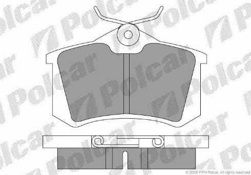 Polcar S70-1001 - Комплект гальмівних накладок, дискове гальмо autodetail.com.ua