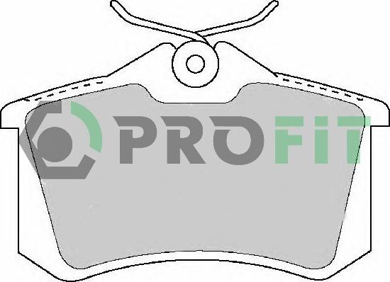 Profit 5000-1491 - Комплект гальмівних накладок, дискове гальмо autodetail.com.ua