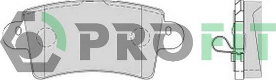 Profit 5000-1453 - Комплект гальмівних накладок, дискове гальмо autodetail.com.ua