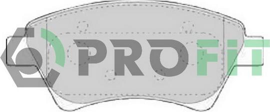 Profit 5000-1544 - Комплект гальмівних накладок, дискове гальмо autodetail.com.ua