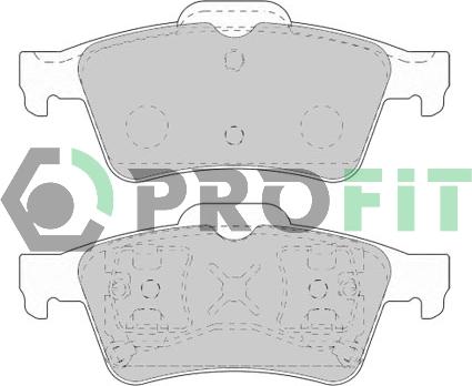Profit 5000-1540 - Комплект гальмівних накладок, дискове гальмо autodetail.com.ua