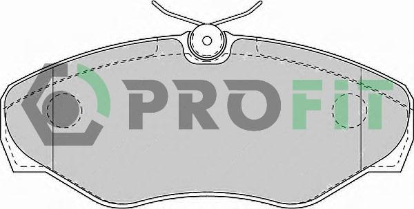 Profit 5000-1515 - Комплект гальмівних накладок, дискове гальмо autodetail.com.ua