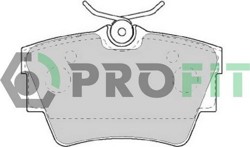 Profit 5000-1516 - Комплект гальмівних накладок, дискове гальмо autodetail.com.ua