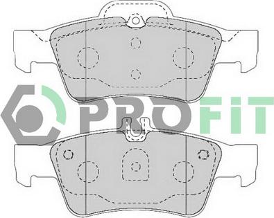 Profit 5000-1526 - Комплект гальмівних накладок, дискове гальмо autodetail.com.ua