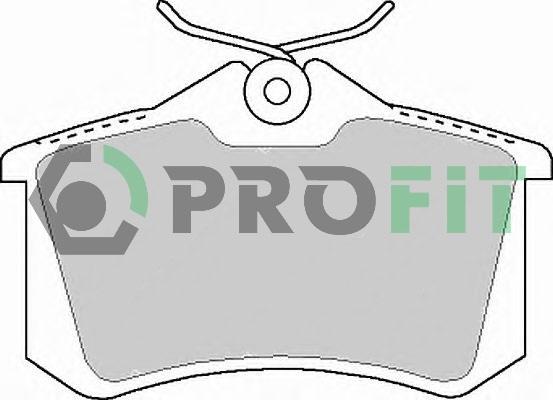 Profit 5000-1083 - Комплект гальмівних накладок, дискове гальмо autodetail.com.ua
