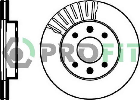 Profit 5010-0158 - Гальмівний диск autodetail.com.ua