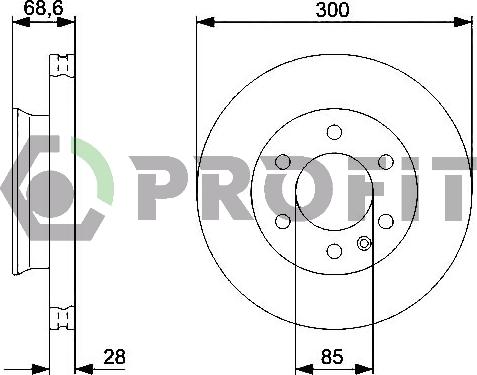 Profit 5010-0310 - Гальмівний диск autodetail.com.ua