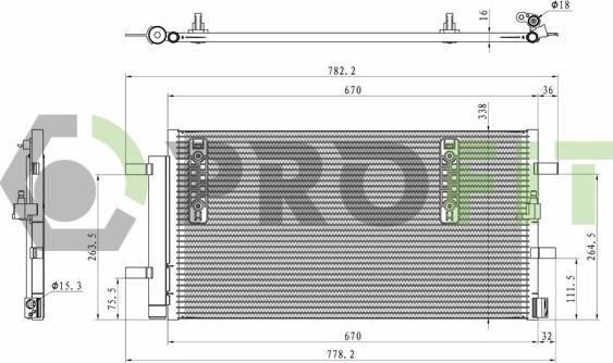 Profit 1770-0520 - Конденсатор, система кондиціонування повітря autodetail.com.ua