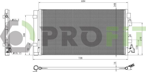 Profit 1770-0379 - Конденсатор, система кондиціонування повітря autodetail.com.ua