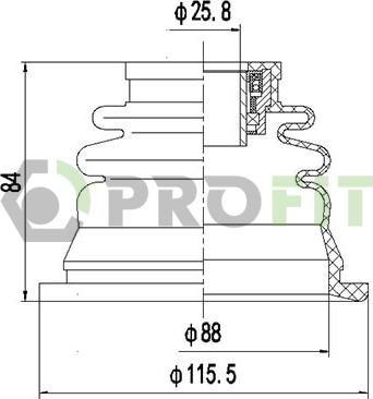 Profit 2810-0030 XLB - Гофрований кожух, приводний вал autodetail.com.ua