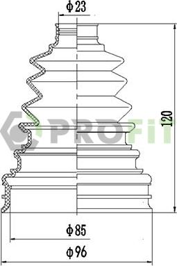 Profit 2710-0040 XLB - Гофрований кожух, приводний вал autodetail.com.ua