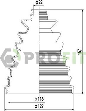 Profit 2710-0041 XLB - Гофрований кожух, приводний вал autodetail.com.ua