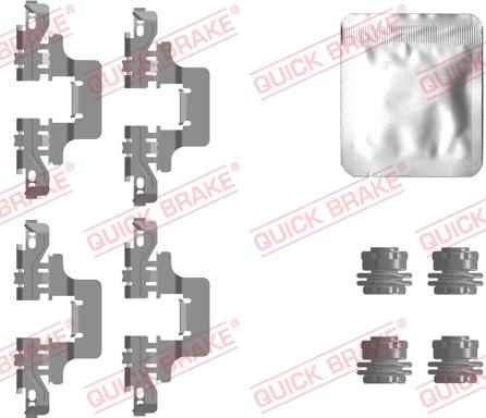 QUICK BRAKE 109-0128 - Комплект приладдя, накладка дискового гальма autodetail.com.ua