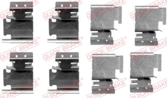 QUICK BRAKE 1091298 - Комплект приладдя, накладка дискового гальма autodetail.com.ua