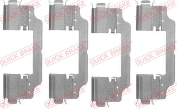 QUICK BRAKE 1091716 - Комплект приладдя, накладка дискового гальма autodetail.com.ua