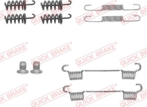 QUICK BRAKE 1050874 - Комплект приладдя, колодка стоянкового гальма autodetail.com.ua