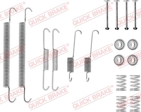 QUICK BRAKE 1050757 - Комплект приладдя, гальмівна колодка autodetail.com.ua