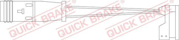 QUICK BRAKE WS 0227 A - Конт. попер. сигналу, знос гальм. накл. autodetail.com.ua