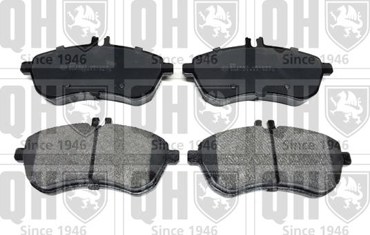 Quinton Hazell BP1583 - Комплект гальмівних накладок, дискове гальмо autodetail.com.ua