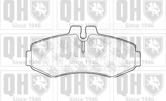 Quinton Hazell BP1096 - Комплект гальмівних накладок, дискове гальмо autodetail.com.ua