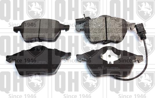 Quinton Hazell BP1022 - Комплект гальмівних накладок, дискове гальмо autodetail.com.ua