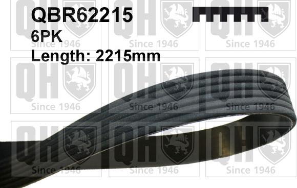 Quinton Hazell QBR62215 - Поліклиновий ремінь autodetail.com.ua
