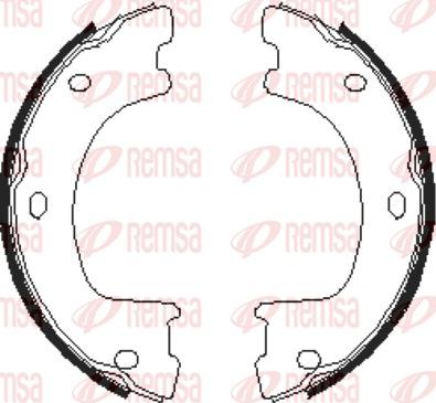 Remsa 4674.00 - Комплект гальмівних колодок, стоянкове гальмо autodetail.com.ua