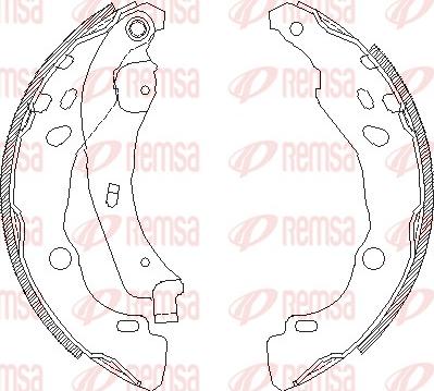 Remsa 4152.00 - Комплект гальмівних колодок autodetail.com.ua