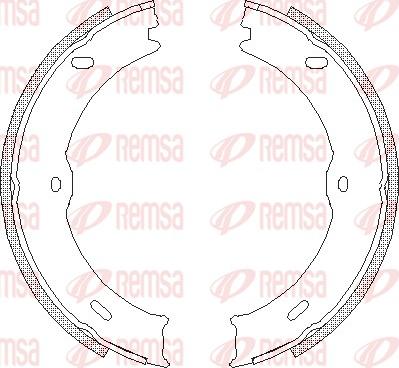 Remsa 4746.00 - Комплект гальмівних колодок, стоянкове гальмо autodetail.com.ua