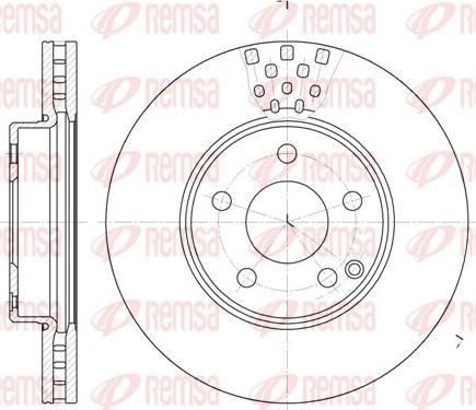 Remsa 6676.10 - Гальмівний диск autodetail.com.ua