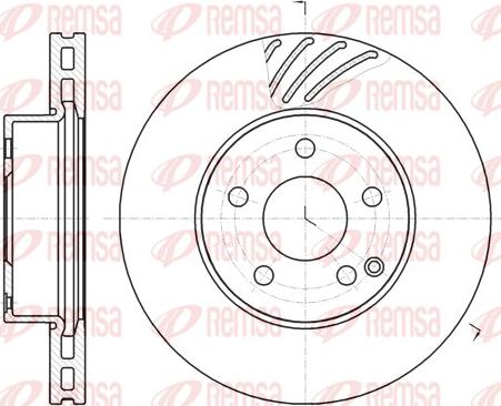 Remsa 61184.10 - Гальмівний диск autodetail.com.ua