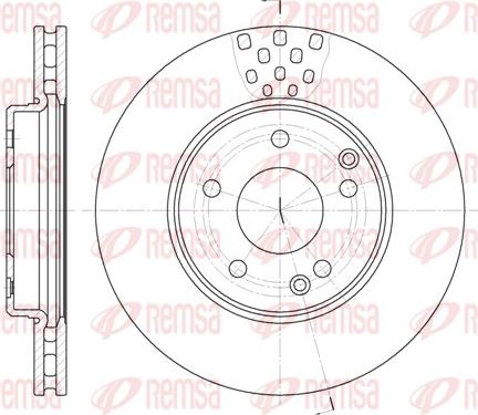 Remsa 6751.10 - Гальмівний диск autodetail.com.ua