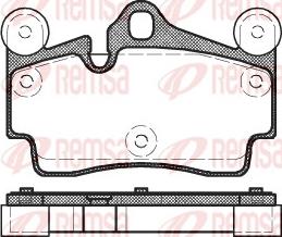 Remsa 0996.00 - Комплект гальмівних накладок, дискове гальмо autodetail.com.ua