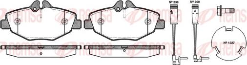 Remsa 0990.02 - Комплект гальмівних накладок, дискове гальмо autodetail.com.ua