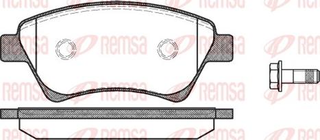 Remsa 0976.00 - Комплект гальмівних накладок, дискове гальмо autodetail.com.ua