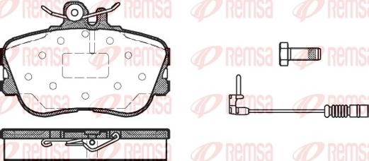 Remsa 0445.02 - Комплект гальмівних накладок, дискове гальмо autodetail.com.ua