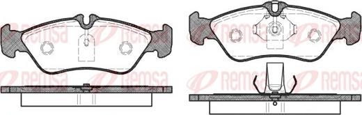 Remsa 0580.00 - Комплект гальмівних накладок, дискове гальмо autodetail.com.ua