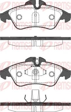 Remsa 0578.10 - Комплект гальмівних накладок, дискове гальмо autodetail.com.ua