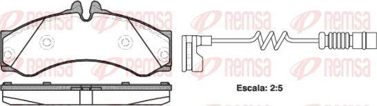 Remsa 0614.12 - Комплект гальмівних накладок, дискове гальмо autodetail.com.ua