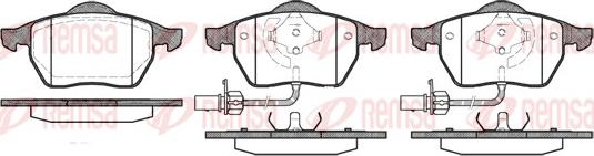 Remsa 0390.22 - Комплект гальмівних накладок, дискове гальмо autodetail.com.ua