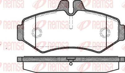 Remsa 0733.00 - Комплект гальмівних накладок, дискове гальмо autodetail.com.ua