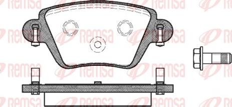 Remsa 0777.10 - Комплект гальмівних накладок, дискове гальмо autodetail.com.ua