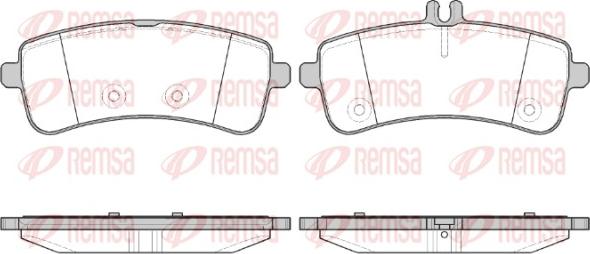 Remsa 1594.00 - Комплект гальмівних накладок, дискове гальмо autodetail.com.ua